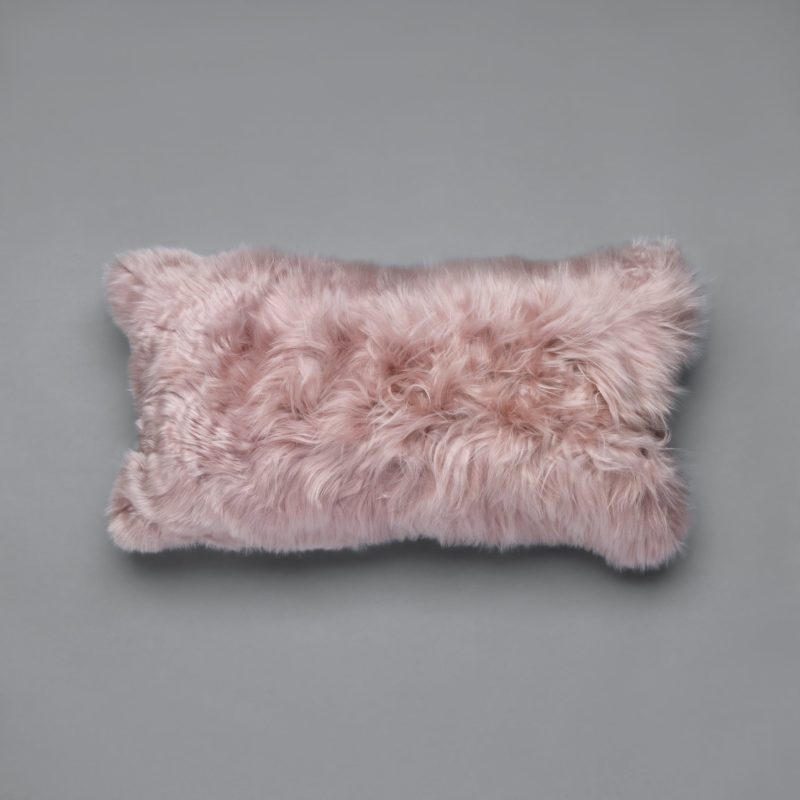 Auskin Alpaca Suri Pink Lumbar Pillow