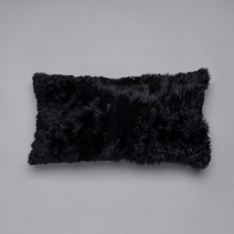 Auskin Alpaca Suri black Lumbar Pillow