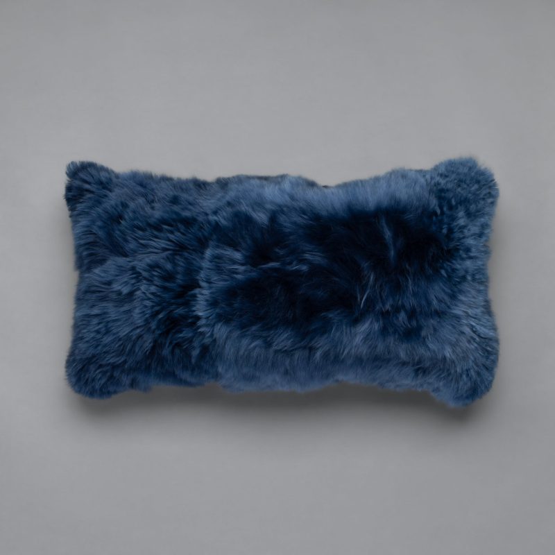 Auskin Alpaca Suri blue Lumbar Pillow