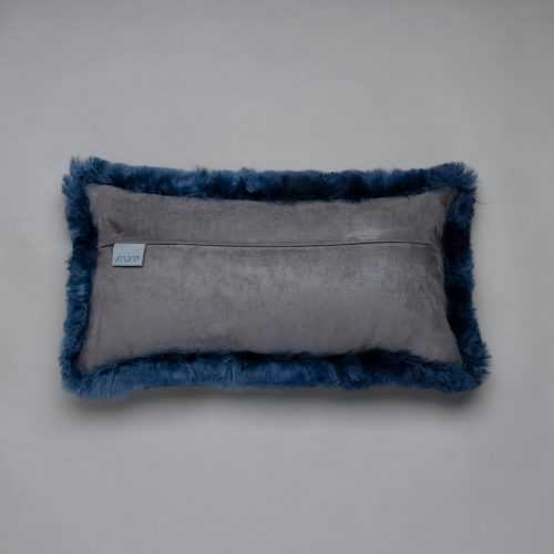 Auskin Alpaca Suri blue Lumbar Pillow back