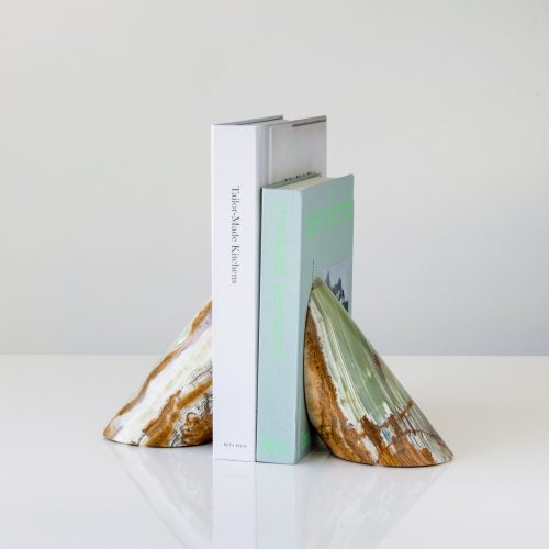 DesignBymarbleCrafters BookEnds Zafferno Verde Onyx