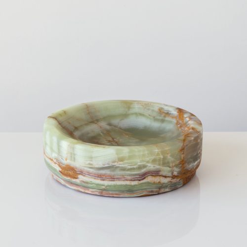 DesignBymarbleCrafters Key Bowl Zafferno Verde Onyx