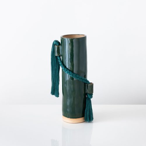 Karen Tinney Tassel Vase Green 695 2