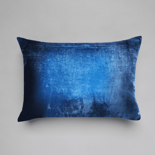 Kevin Obrien Ombre velvet pillow Denim 14x20in 3