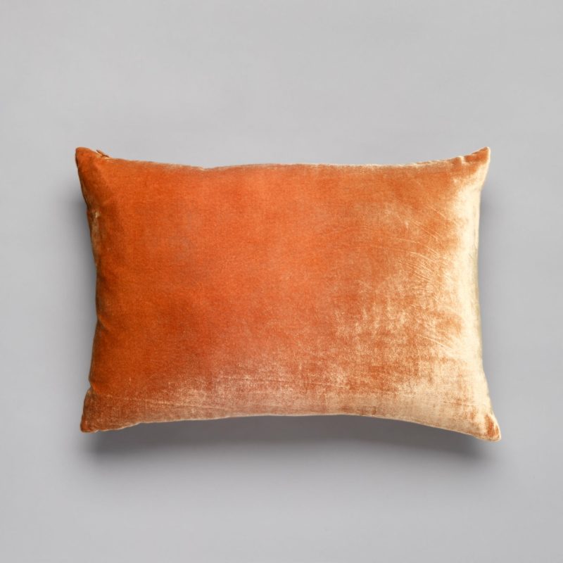 Kevin Obrien Ombre velvet pillow Gold beige 14x20in 5