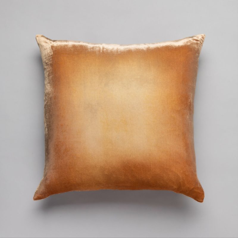 Kevin Obrien Ombre velvet pillow Gold beige 22x22in 4 96559b17 47cc 488e a352 2698cf1b8ed3