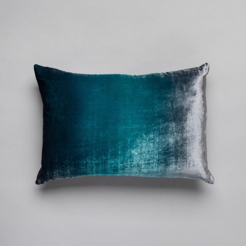 Kevin Obrien Ombre velvet pillow Midnight 14x20in 3