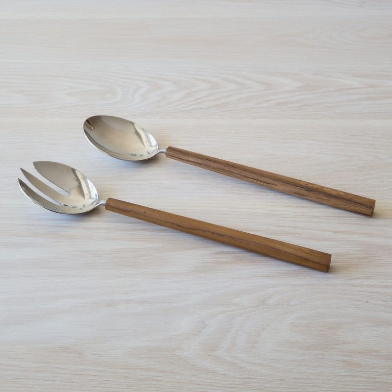 Large Teak Salad Servers 1200