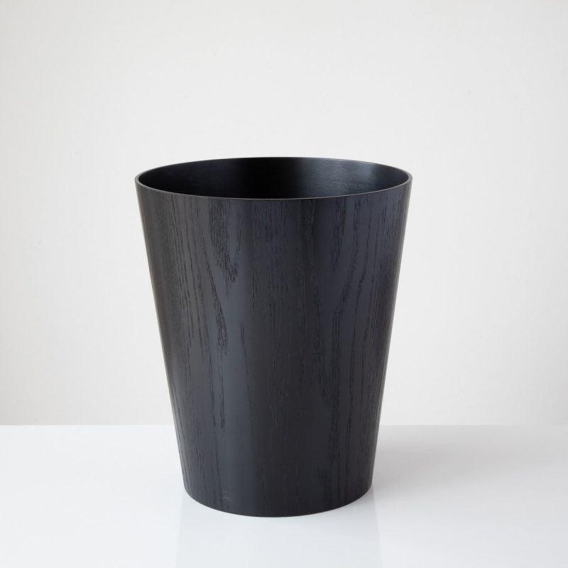 Saikai Waste Basket Wood Black