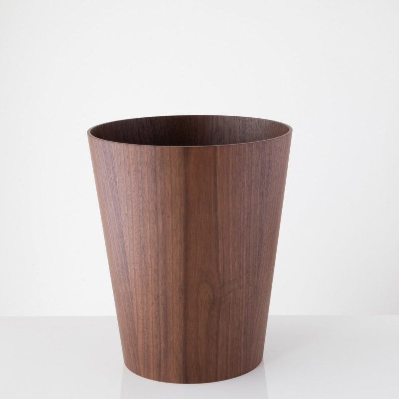 Saikai Waste Basket Wood Walnut