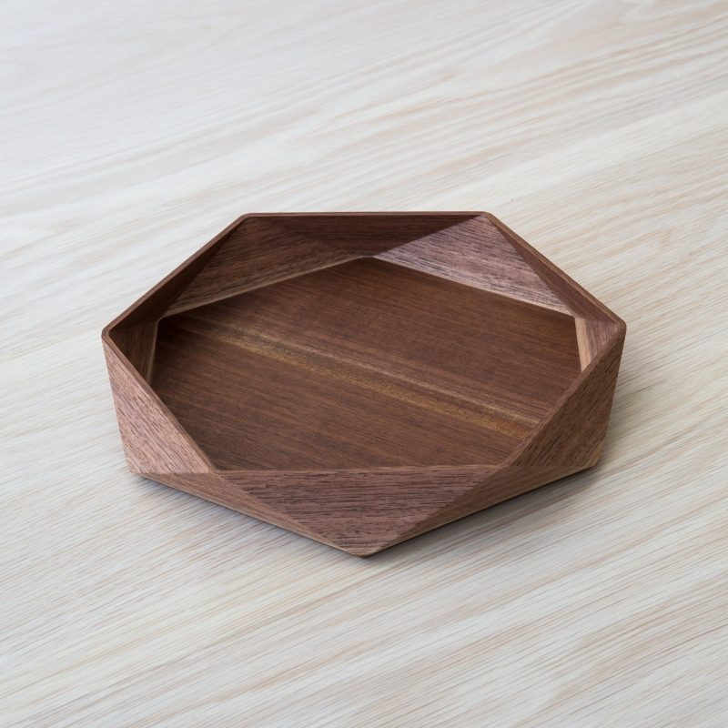 SaikaiTokiFacetedWoodTray