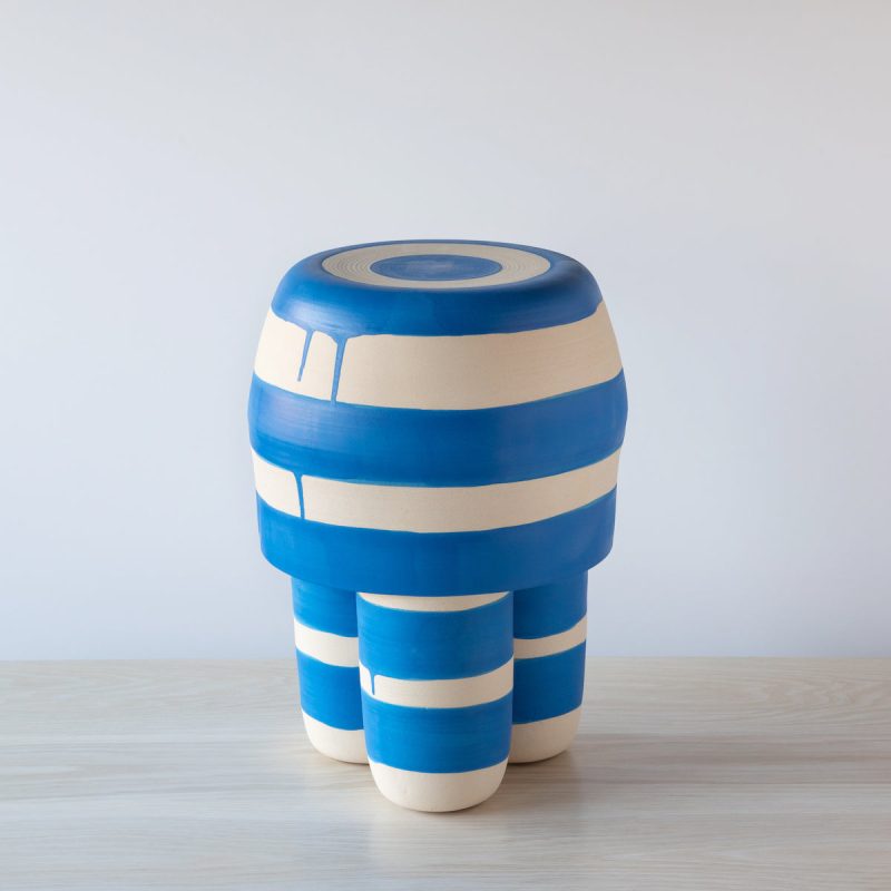 StripedMilkingStool blue workaday