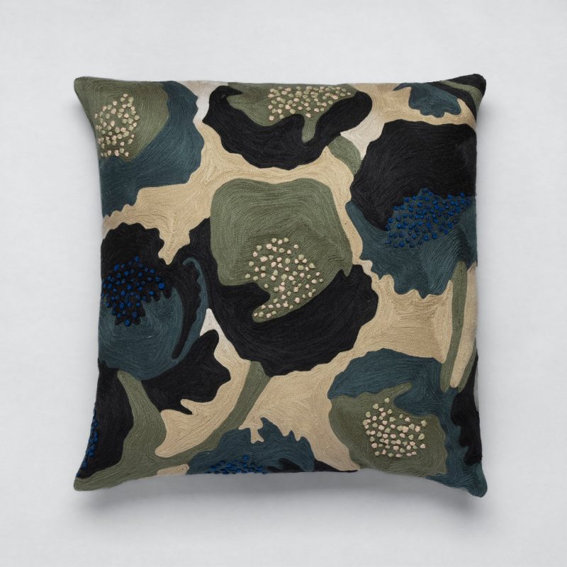 Threads Bleu Botany Pillow Front