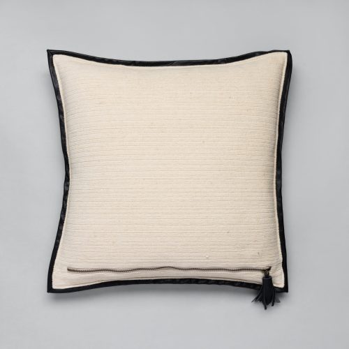 Threads Leather frame Pillow Back