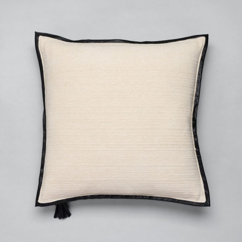 Threads Leather frame Pillow Front