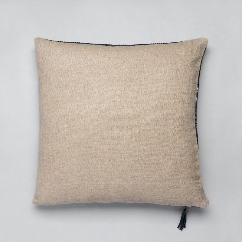 Threads Leather weave Indigo Pillow Back