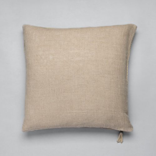 Threads Leather weave Ivory Pillow Back