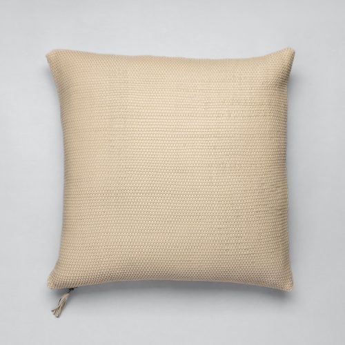 Threads Leather weave Ivory Pillow Front