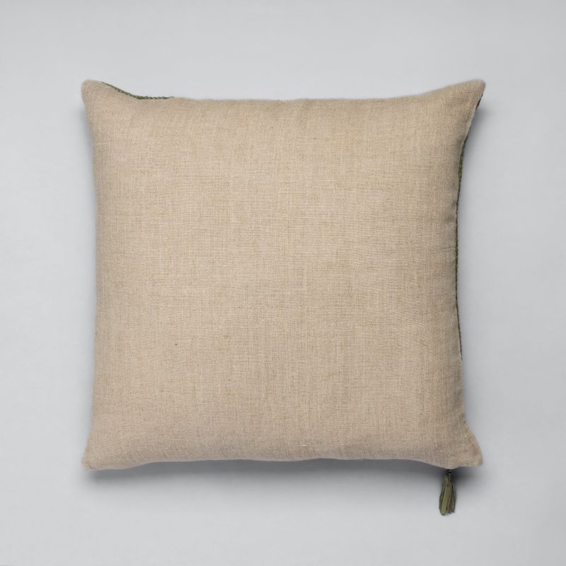 Threads Leather weave Sage Pillow Back