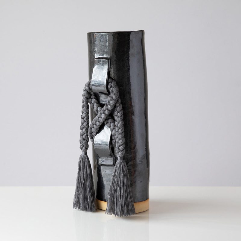 Tinney Tassel Vase Black 696