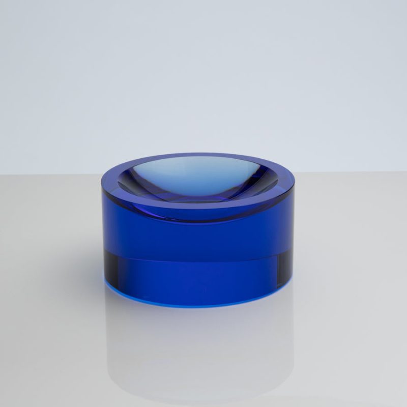 blue convex bowl