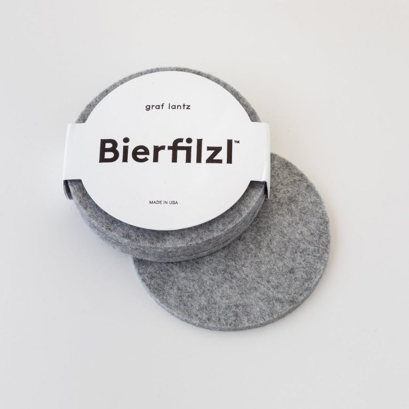 felt coasters grey