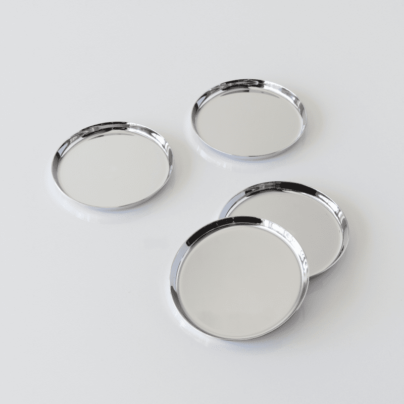 holcomb coasters in silver