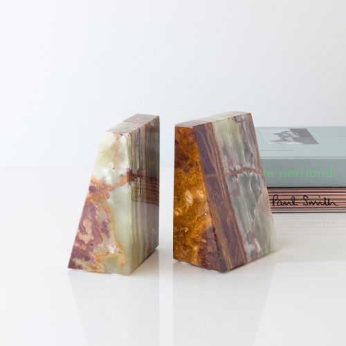 marble crafters bookends Zafferano Verde Onyx