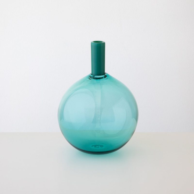 tube top vase aqua