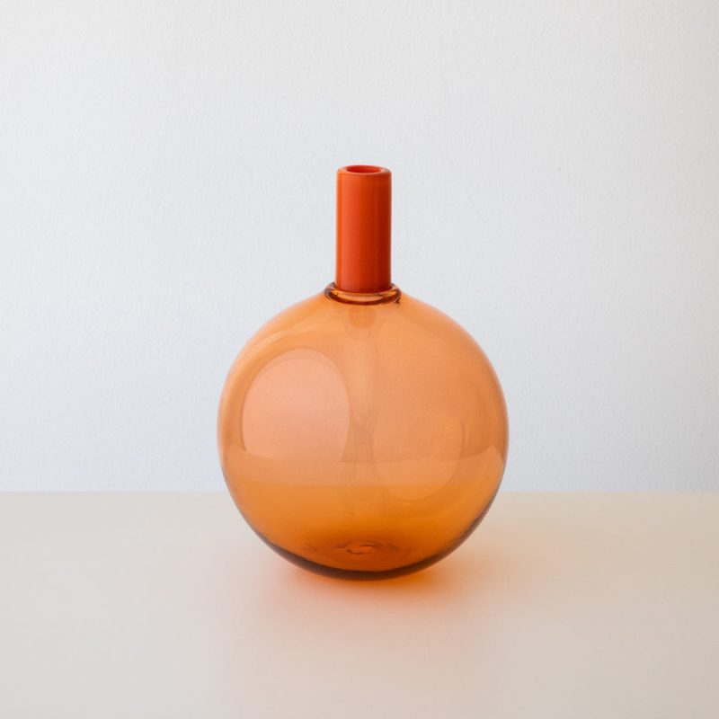 tube top vase orange